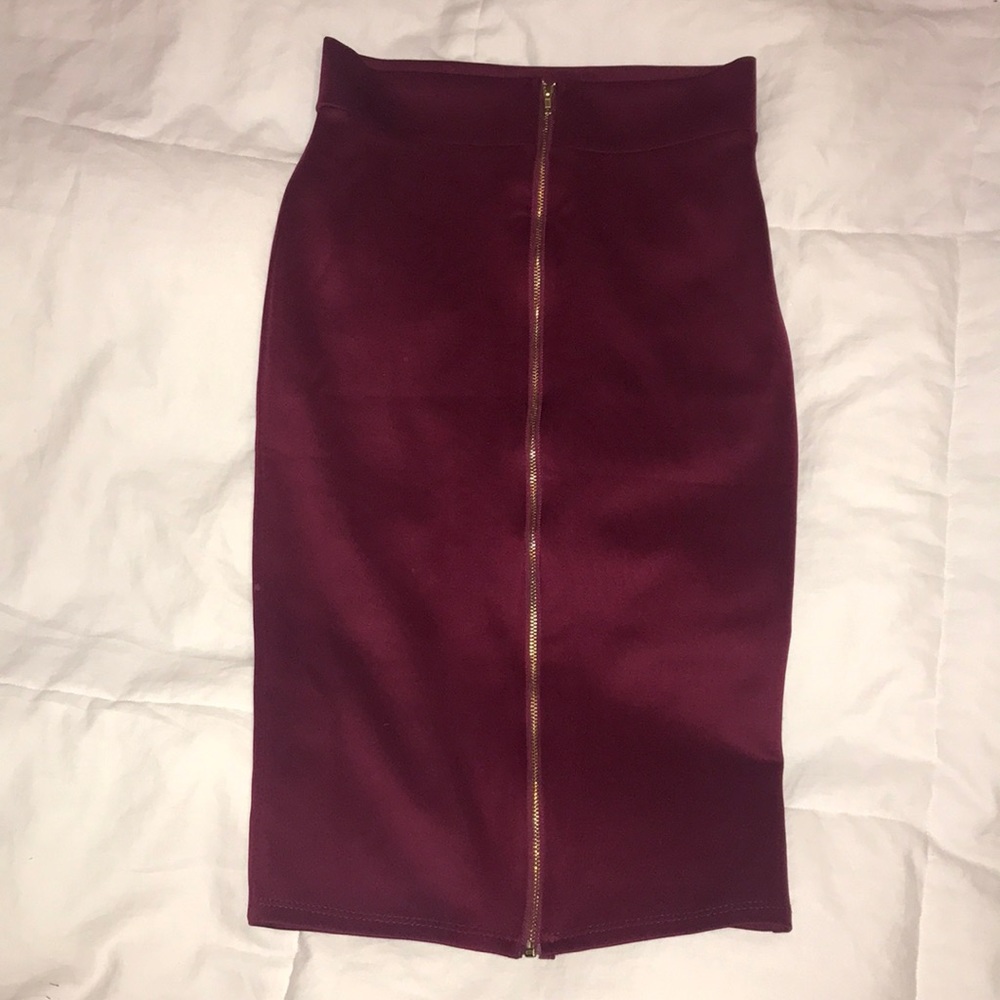 Burgundy skirt